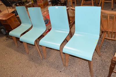 Lot 316 - Set of four modern Frovi plywood dining chairs