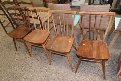 Lot 328 - Set of four vintage stickback chairs probably...