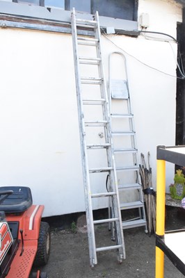 Lot 354 - Aluminium two section ladder