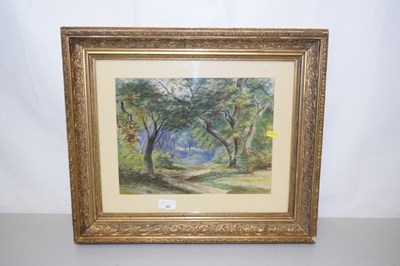 Lot 85 - Sheridan - watercolour woodland scene - gilt...