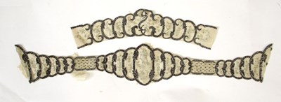 Lot 209 - Two lengths of embroidered and beaded trim,...