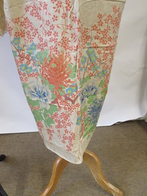 Lot 16 - A printed silk kimono, c.1930-40 and an early...