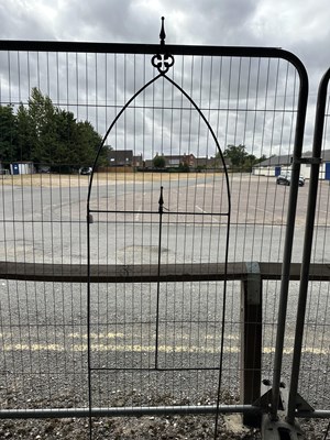 Lot 157 - A metal Planting Frame, formed as a gothic...