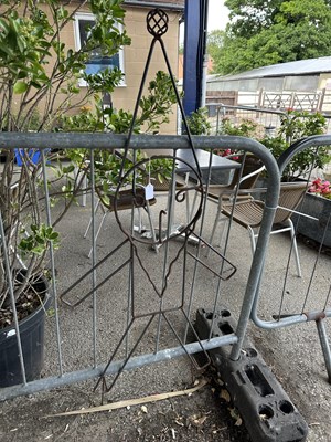 Lot 196 - Decorative metal Plant Support, formed a s...