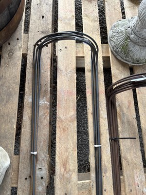 Lot 168 - Group of six plant supports, approx 31" tall