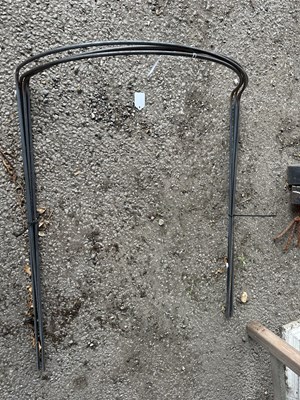 Lot 179 - A group of metal plant supports, approx 33"...