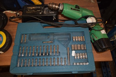 Lot 22 - A Hitachi battery drill with charger together...