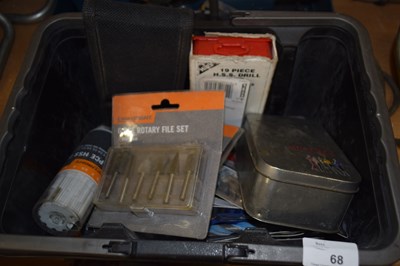 Lot 68 - A box containing various drill bits and other...