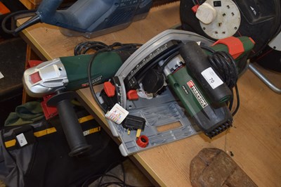 Lot 70 - A Parkside electric circular saw along with a...