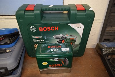 Lot 84 - A Bosch electric drill along with a mini Bosch...