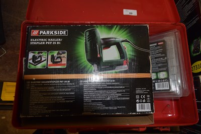 Lot 88 - A Parkside electric nail gun along with some...
