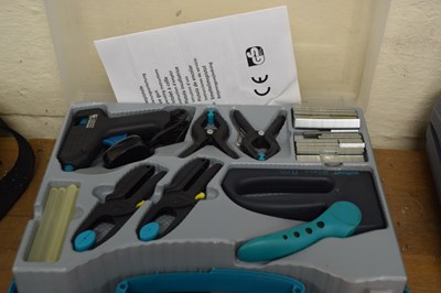 Lot 89 - Boxed Wolfcraft electric glue gun together...