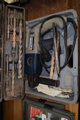 Lot 97 - Wickes Professional SDS drill together with a...