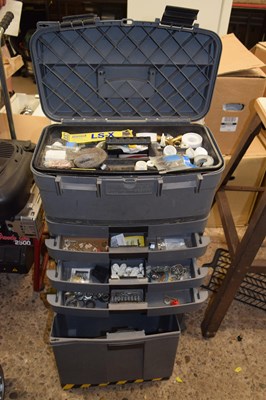 Lot 126 - A stacking toolbox containing various plumbing...
