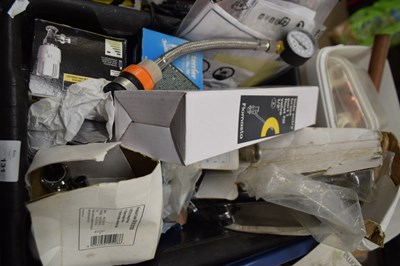 Lot 131 - A plastic box containing various plumbing...