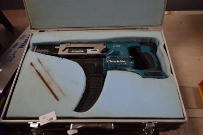Lot 140 - Box containing Makita BFR550 dry wall driver,...