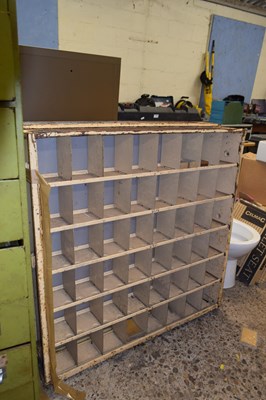 Lot 158 - A pair of steel pigeon holes