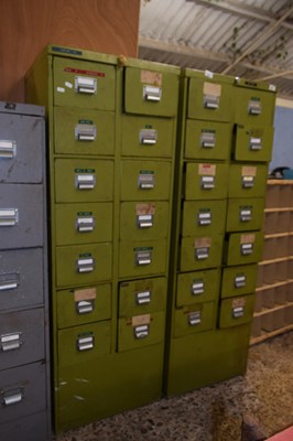 Lot 159 - A pair of metal drawer cabinets