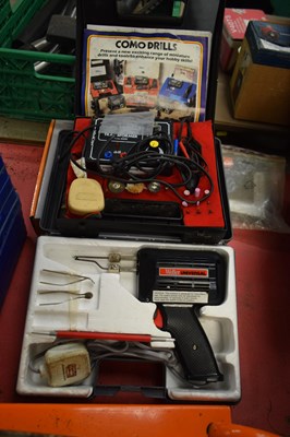 Lot 176 - Two boxes, one containing Weller soldering...