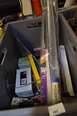 Lot 195 - Box containing various items to include  door...