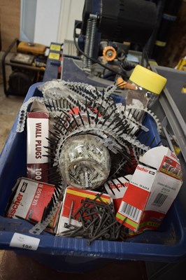 Lot 196 - Box containing various screws and rawl plugs