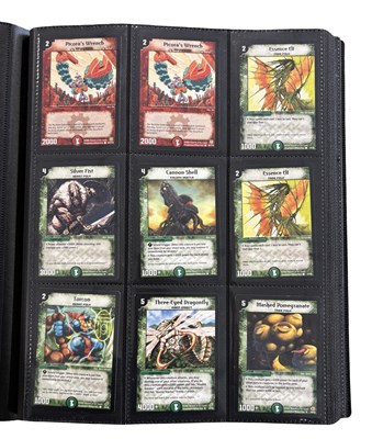 Lot 203 - DUEL MASTERS: One binder containing a large...