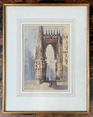 Lot 72 - After Samuel Prout RWS (1783-1852), 'Porch,...