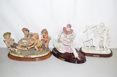 Lot 176 - A Capodimonte porcelain figure of Pierrot and...