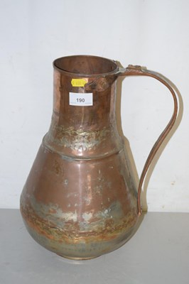 Lot 190 - A large copper jug