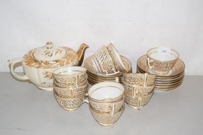 Lot 192 - A 19th Century Staffordshire gilt decorated...