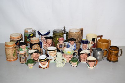 Lot 194 - Collection of various beer tankards, novelty...