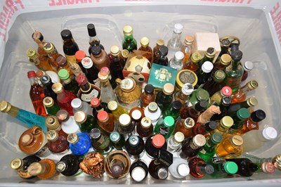 Lot 195 - A collection of various miniature bottles of...