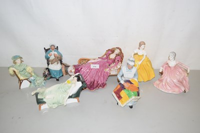Lot 216 - A collection of seven various figurines to...