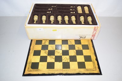 Lot 22 - A studio Anne Carlton football chess set
