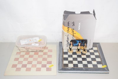 Lot 26 - Modern resin Napoleonic chess set, a further...