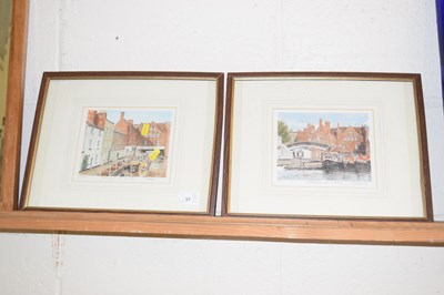 Lot 37 - Two coloured prints of Birmingham Gas Street...