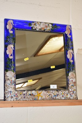 Lot 38 - Modern wall mirror with shell mounted frame