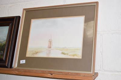 Lot 42 - M.Carver study of a Broadland Mill,...
