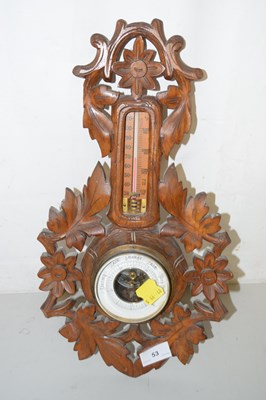 Lot 53 - An early 20th Century barometer in floral...