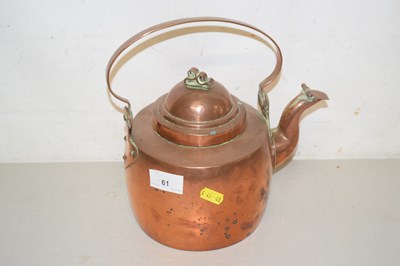 Lot 61 - Copper kettle