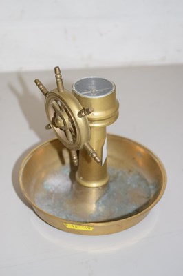 Lot 68 - Brass ships wheel ashtray