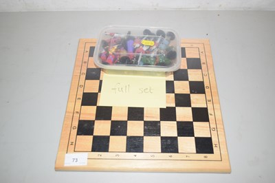 Lot 73 - A modern die cast chess set and board