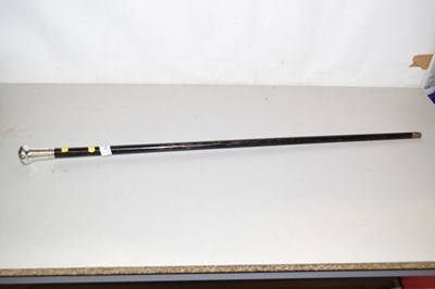 Lot 82 - A silver topped walking cane