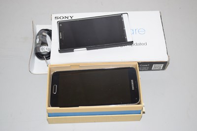 Lot 89 - A Samsung mobile phone and a Sony mobile phone