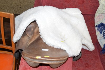 Lot 282 - A leather saddle with underblanket