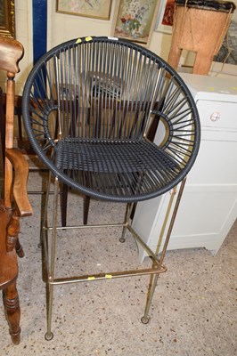 Lot 287 - A modern metal framed bar stool by Innit