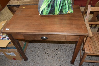 Lot 295 - A mahogany single drawer writing table