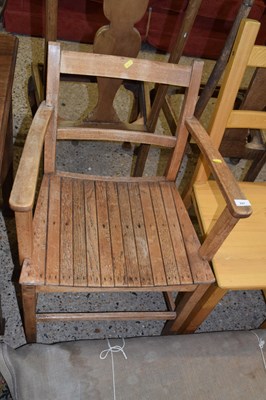 Lot 297 - 20th Century armchair with slatted seat