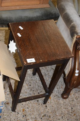 Lot 310 - Small oak lamp table