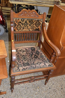 Lot 314 - A late Victorian spindle back armchair